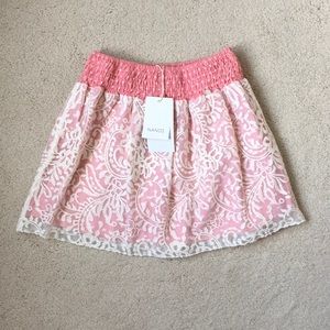 Girls Nanos Coral Lace Skirt NWT 5